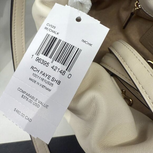 NWT！2PCS COACH 3-Way FAYE SHOULDER BAG WITH RUCHING（CV529）gift receipt FOR GIFT - Picture 8 of 8